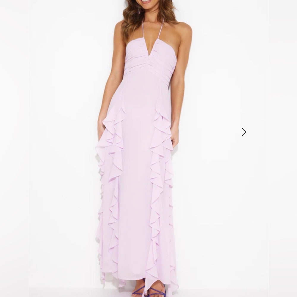 Hello Molly Lavender Halter Maxi Dress